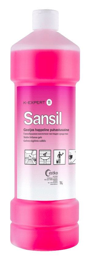 KE 11 geeljas happeline puhastusgeel Sansil 1l