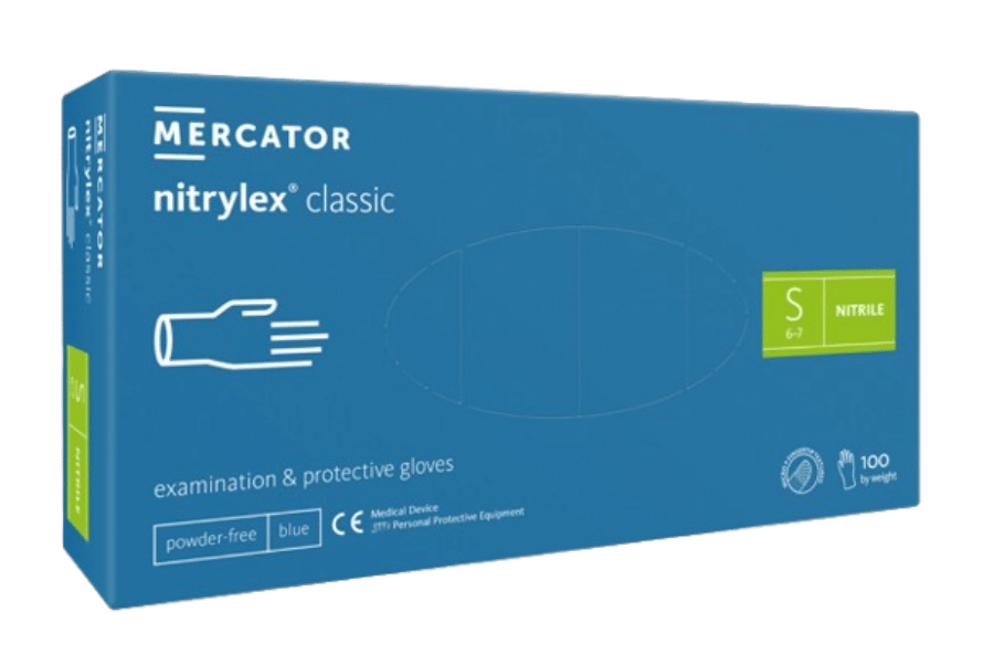 Nitriilkinnas Nitrylex PF XL 9-10 sinine 100tk/pk puudrita