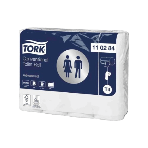 Tork Soft Conventional Premium (T4) tualettpaber on loodud pakkuma külastajatele kodust mugavust ja kõrgeimat kvaliteeditaset. Paberi kolmekihiline puhtast tselluloosist koostis tagab suurepärase tugevuse, tiheduse ning imavuse, pakkudes meeldivat ja hoolitsetud kasutuskogemust. Iga rull on kaunistatud kergelt reljeefse atraktiivse mustriga, mis lisab paberile kohevust ja tualettruumile esteetilisust. Paber sobib Tork T4 süsteemi tava-tualettpaberi hoidikutesse ning universaalsetesse standardsetesse rullihoidjatesse. 42 rulliga hulgipakend on ökonoomne ja mugav lahendus äripindadele ning majutusasutustele, vähendades ostusagedust ning transpordivaeva. Peamised omadused ja eelised: 3-kihiline luksuslik pehmus: Tagab erakordse mugavuse, tugevuse ja suurepärase imavuse. Esinduslik välimus: Kirgas valge toon ja esteetiline reljeefne struktuur lisavad tualettruumile eksklusiivsust. Pikem rullipikkus: 34,72-meetrine rull vähendab rullivahetuste tihedust ja tagab paberi pikema kestvuse. T4 süsteemi ühilduvus: Sobib Tork T4 tavaliste tualettpaberirullide hoidikutesse ja tavapärastele valamuserva hoidjatele. Mugav hulgipakend: 42 rulli katis tagab optimaalse laovaru äri- ja majutuspindadele.